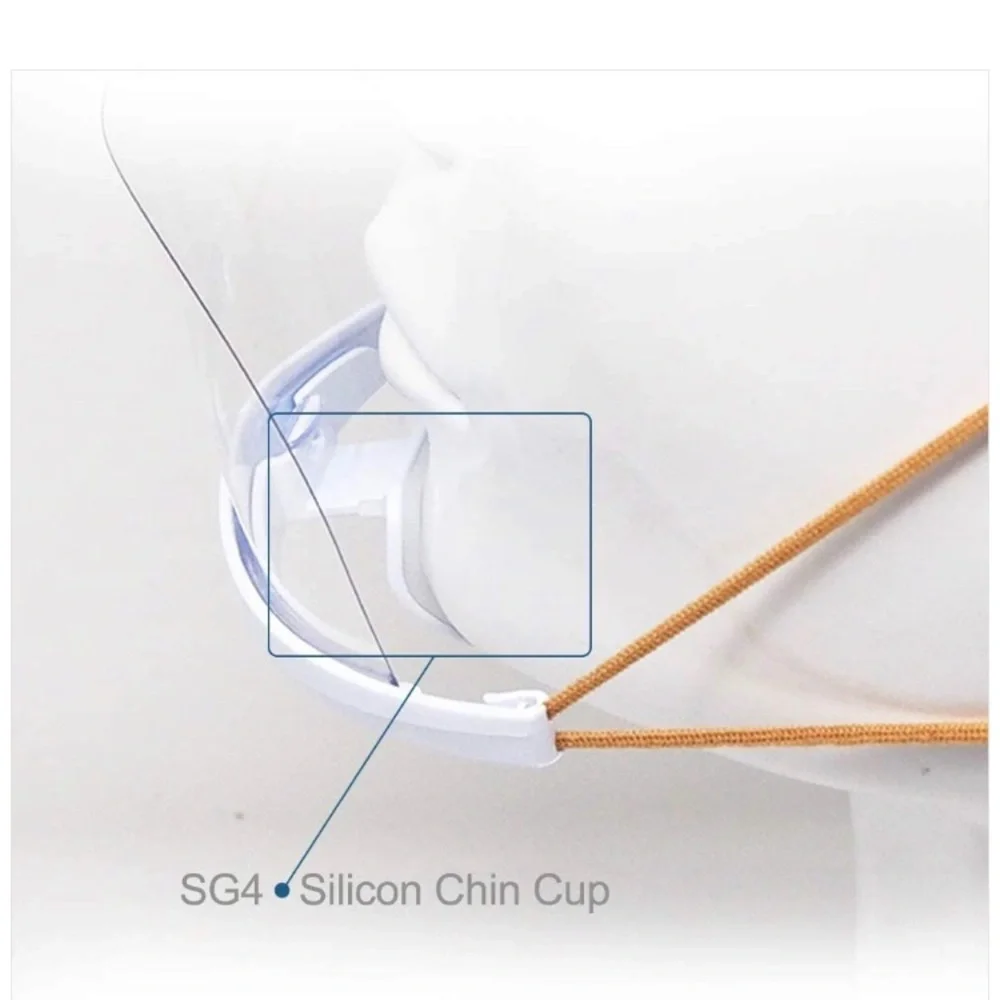 3D food service prep face masks clear open Face chin mouth shield set new